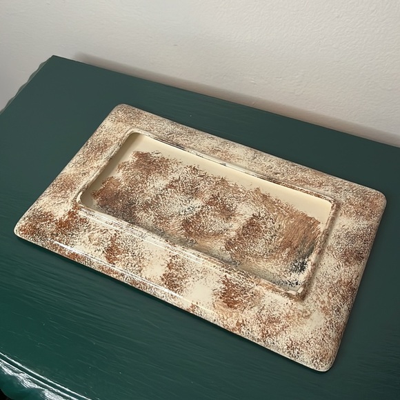 1960’s Vintage Mid Century Modern Yellow Flowers Vanity Tray - Picture 6 of 9